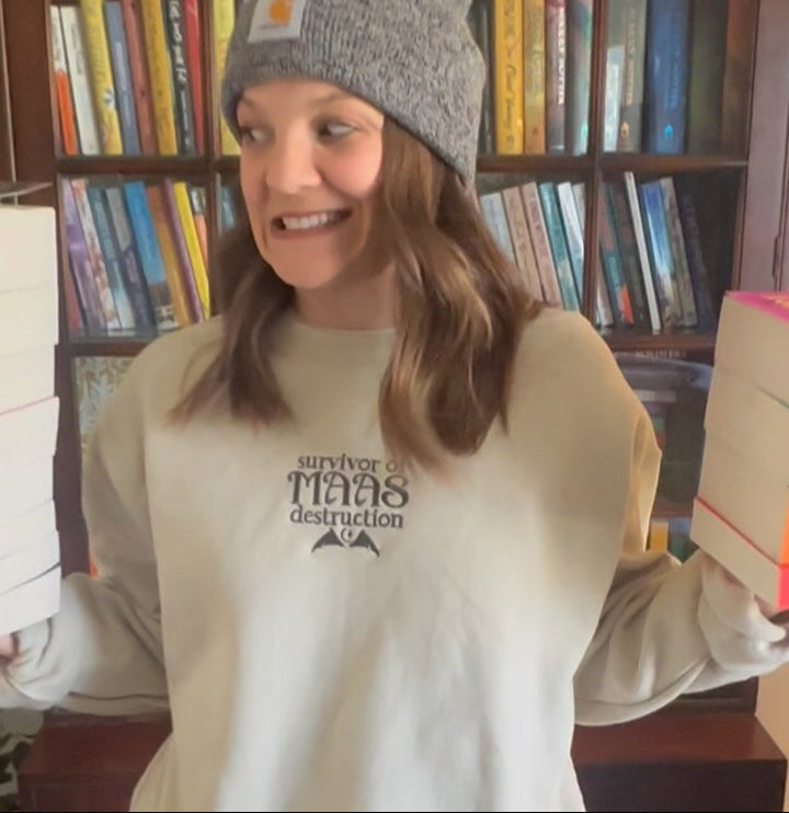 Survivor of Maas Destruction Embroidered Sweatshirt - Thespicyromancebookclub LLC