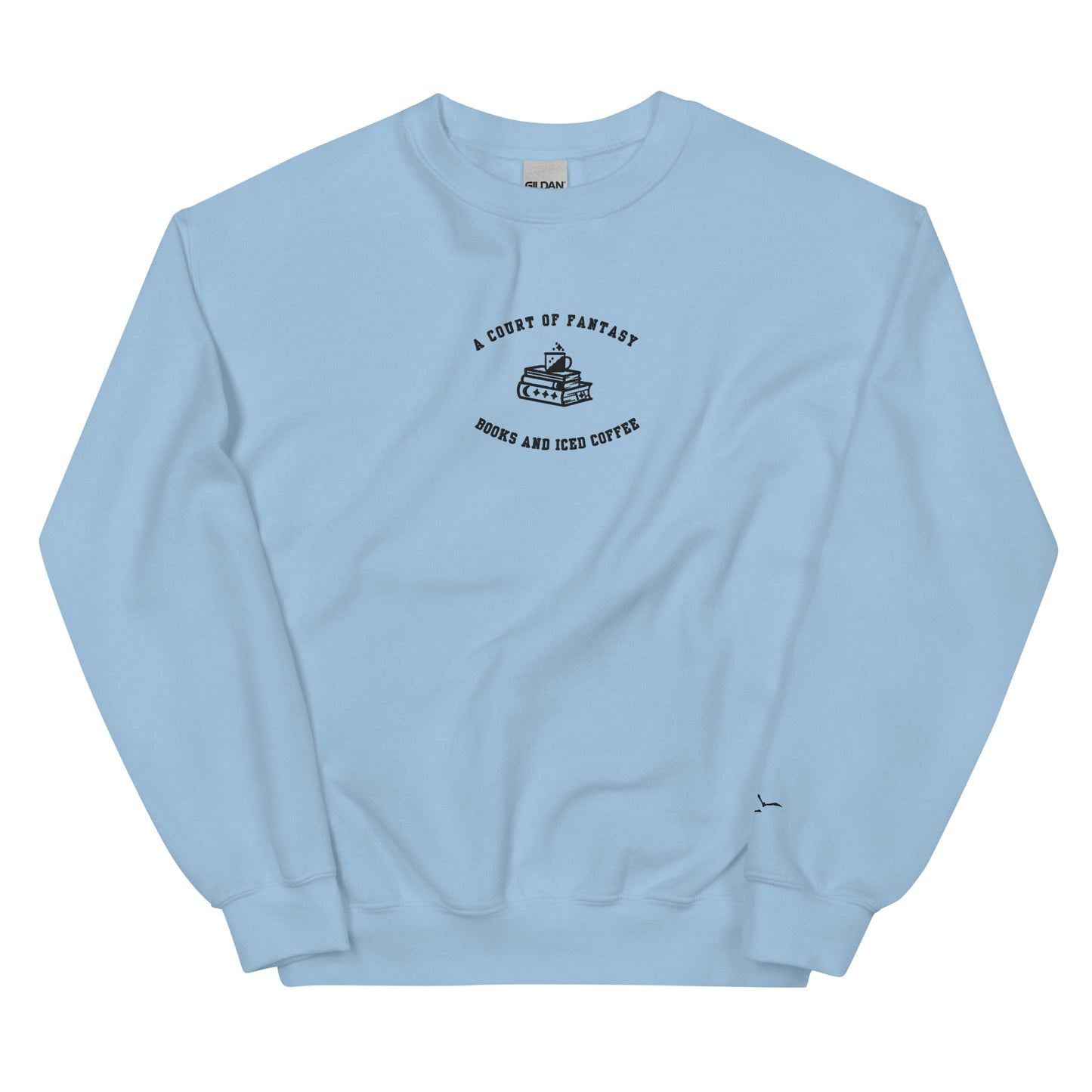 A Court of Fantasy Books and Iced Coffee Embroidered Sweatshirt - Thespicyromancebookclub LLC