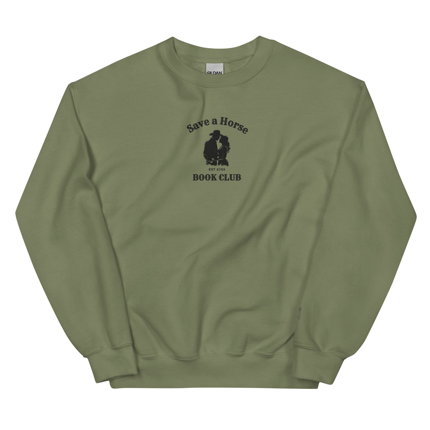 Save a Horse Book Club – Embroidered Crewneck Sweatshirt - Thespicyromancebookclub LLC
