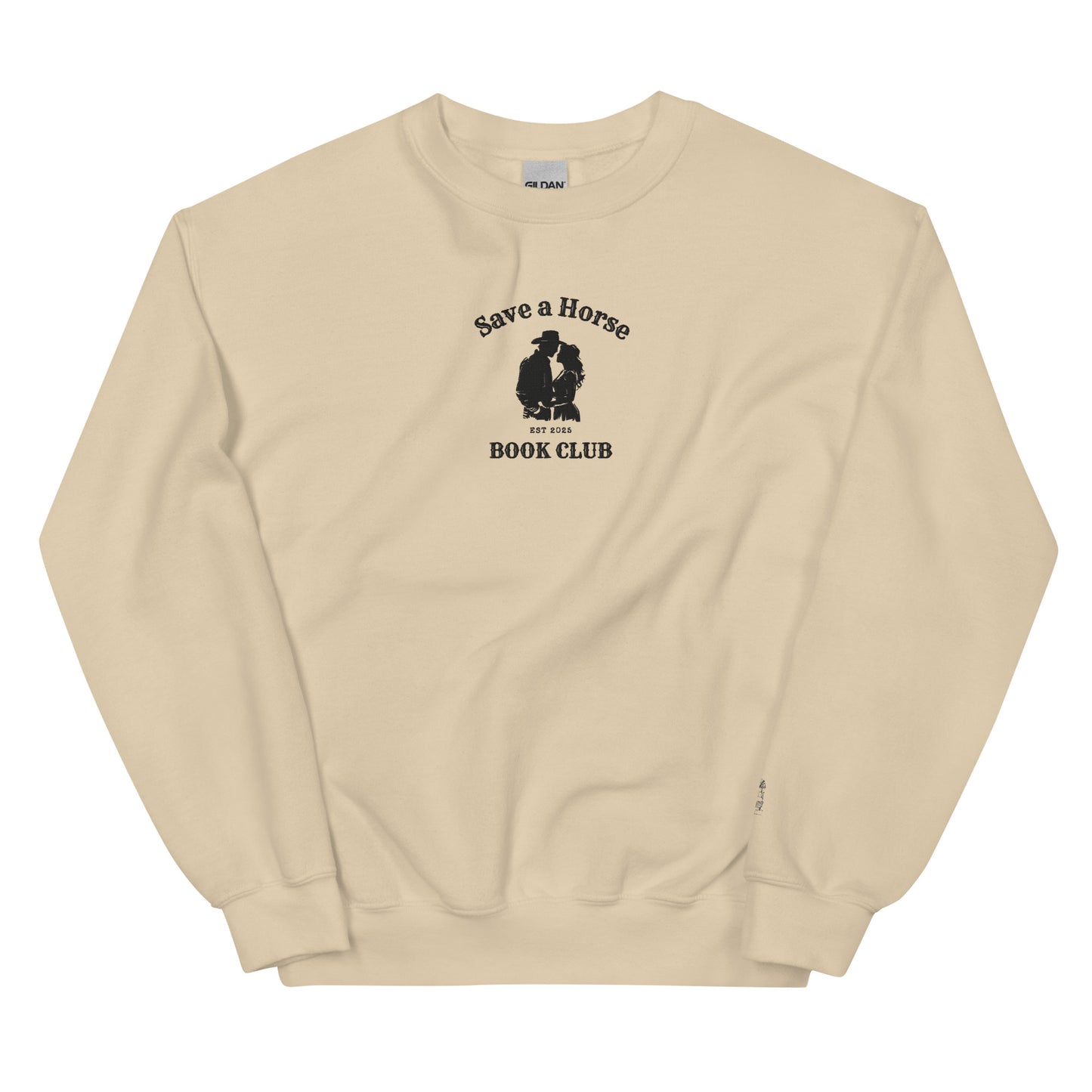 Save a Horse Book Club – Embroidered Crewneck Sweatshirt - Thespicyromancebookclub LLC