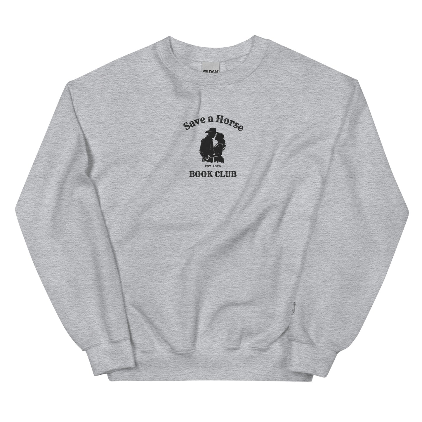 Save a Horse Book Club – Embroidered Crewneck Sweatshirt - Thespicyromancebookclub LLC