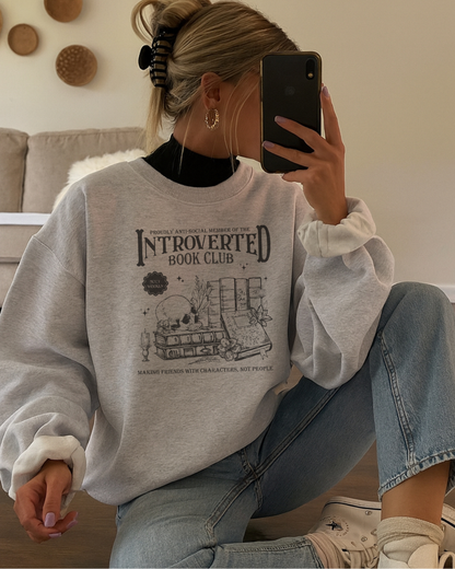 Introverted Book Club Crewneck Sweatshirt