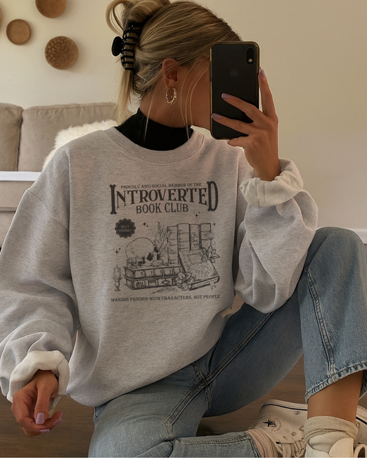 Introverted Book Club Crewneck Sweatshirt