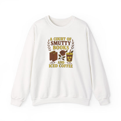 A Court Of Smutty Books and Iced Coffee Crewneck Sweatshirt