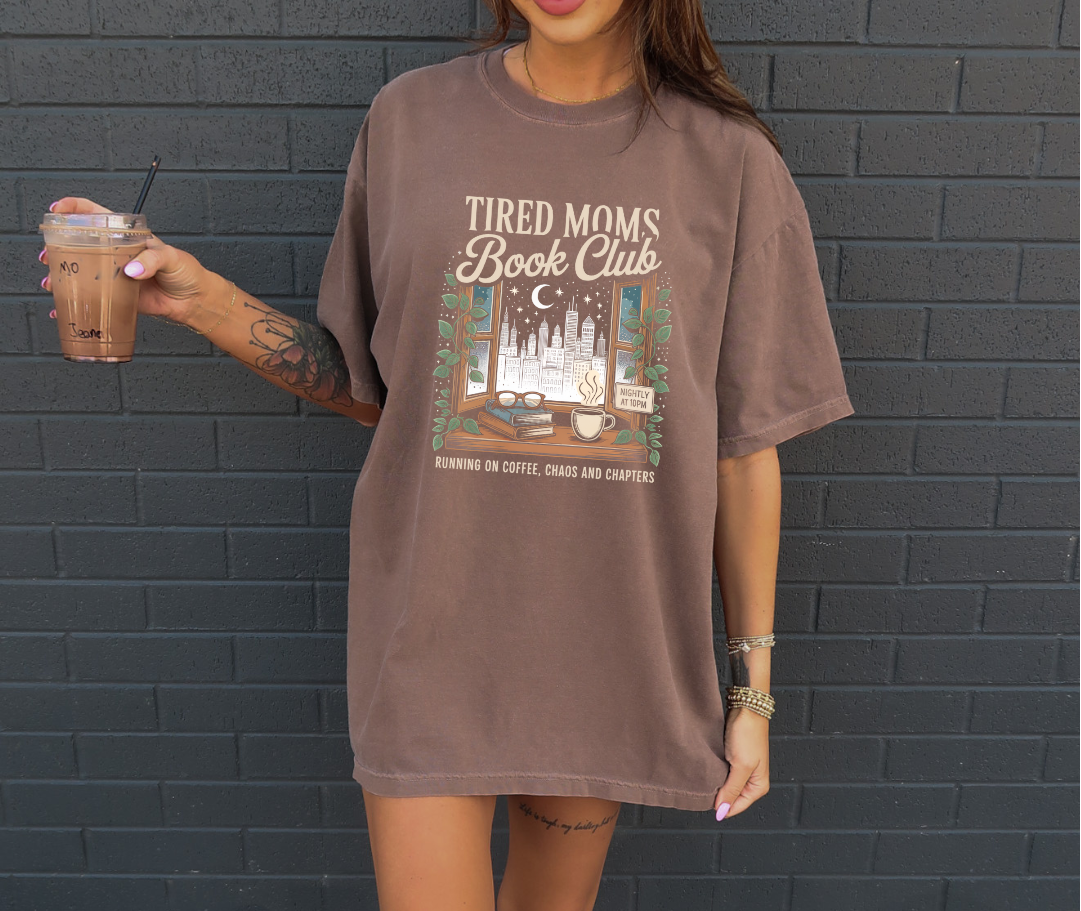 Tired Moms Book Club Comfort Colors T‑Shirt
