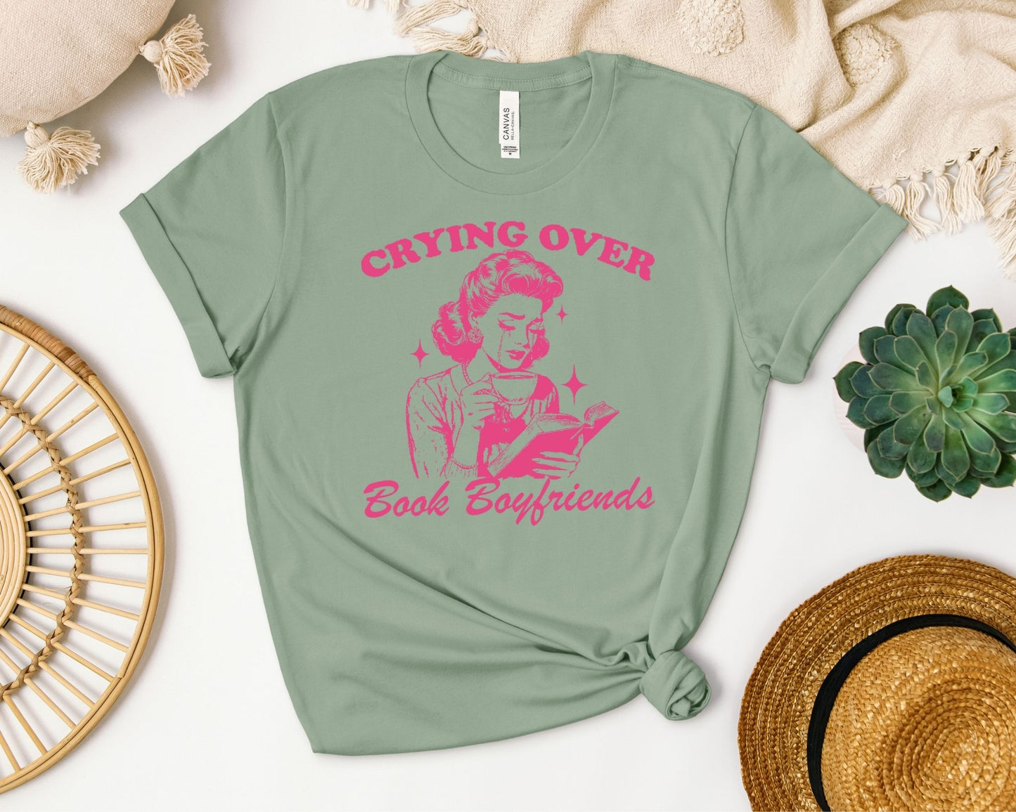 Crying Over Book Boyfriends T-Shirt