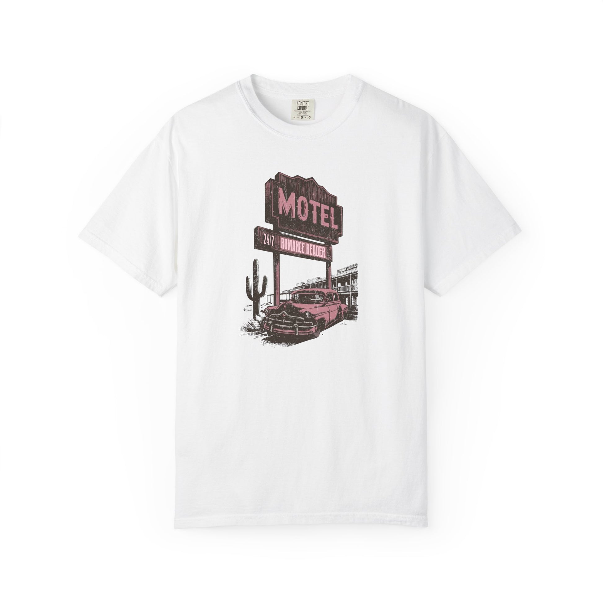 Romance Reader Motel Comfort Colors T-shirt - Thespicyromancebookclub LLC