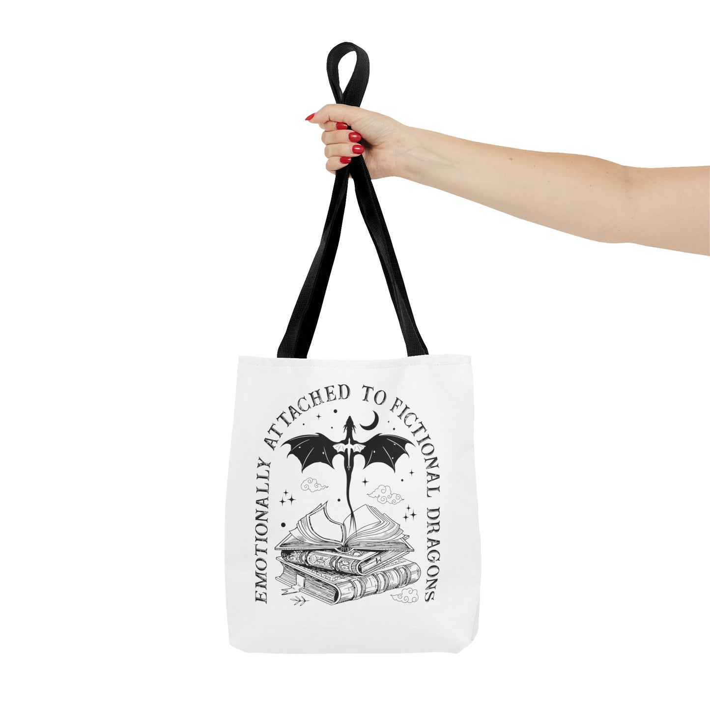 Emotionally Attached to Fictional Dragons Tote Bag