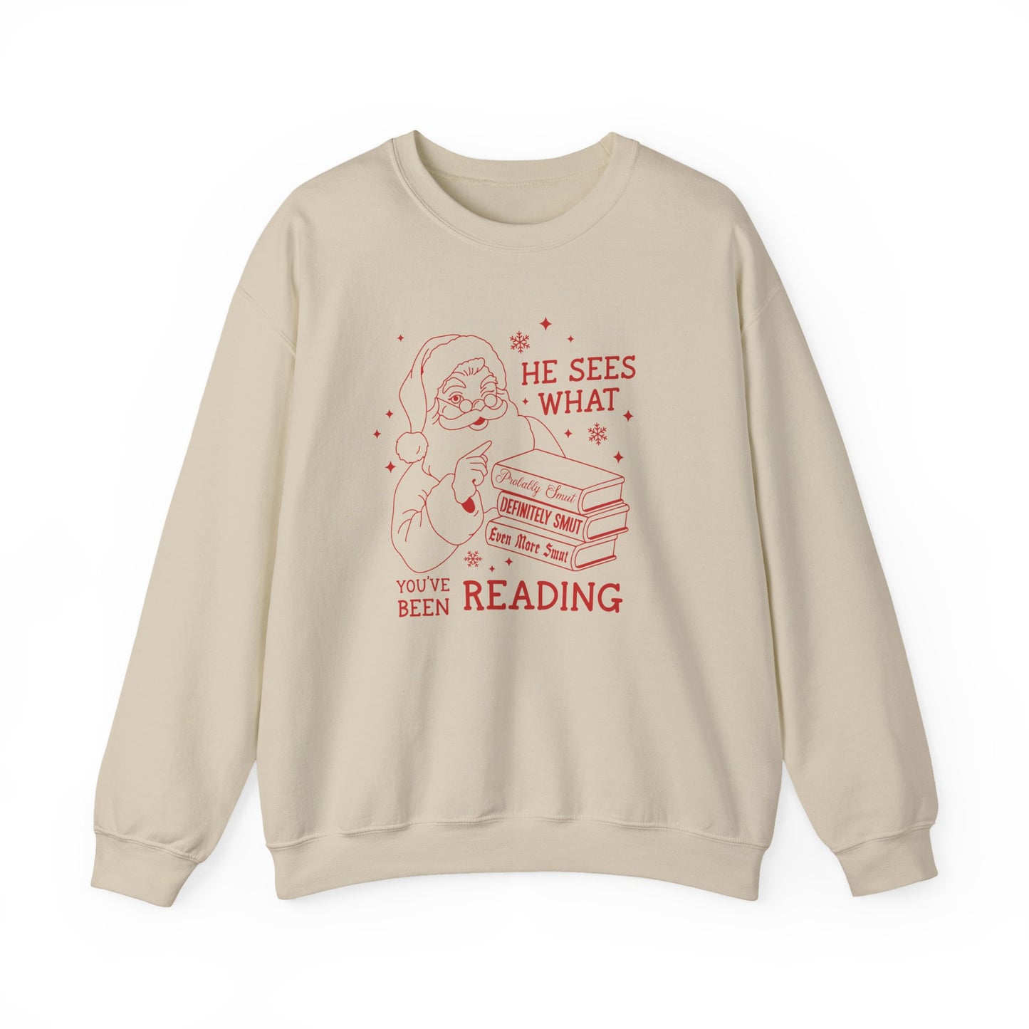 He Sees What You’ve Been Reading  Crewneck Sweathshirt