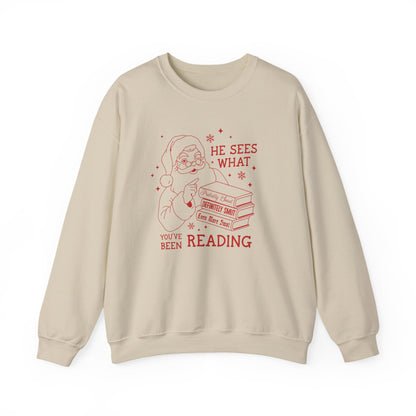 He Sees What You’ve Been Reading  Crewneck Sweathshirt
