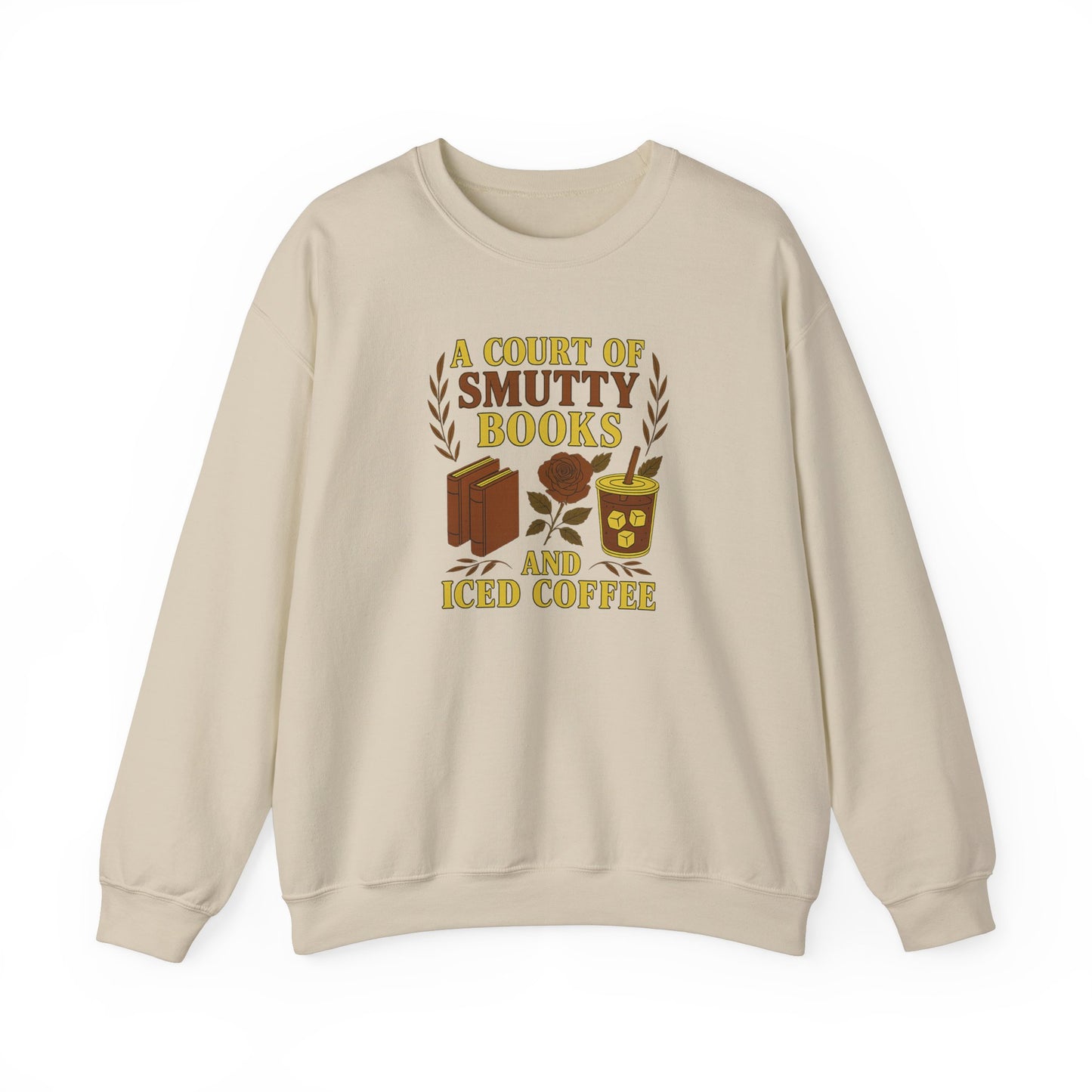 A Court Of Smutty Books and Iced Coffee Crewneck Sweatshirt