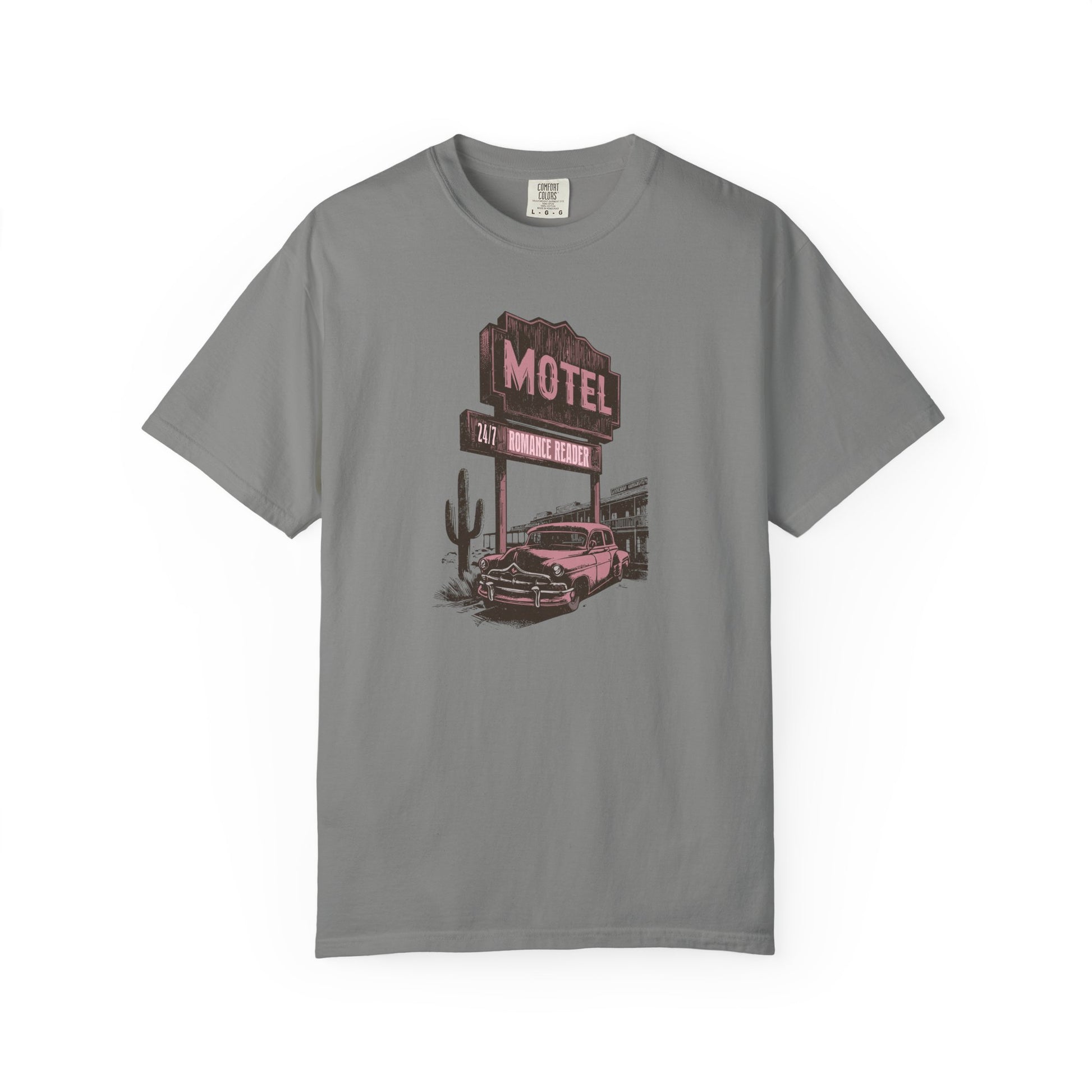 Romance Reader Motel Comfort Colors T-shirt - Thespicyromancebookclub LLC