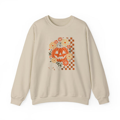 Pumpkin Floral Crewneck Sweatshirt - Thespicyromancebookclub LLC