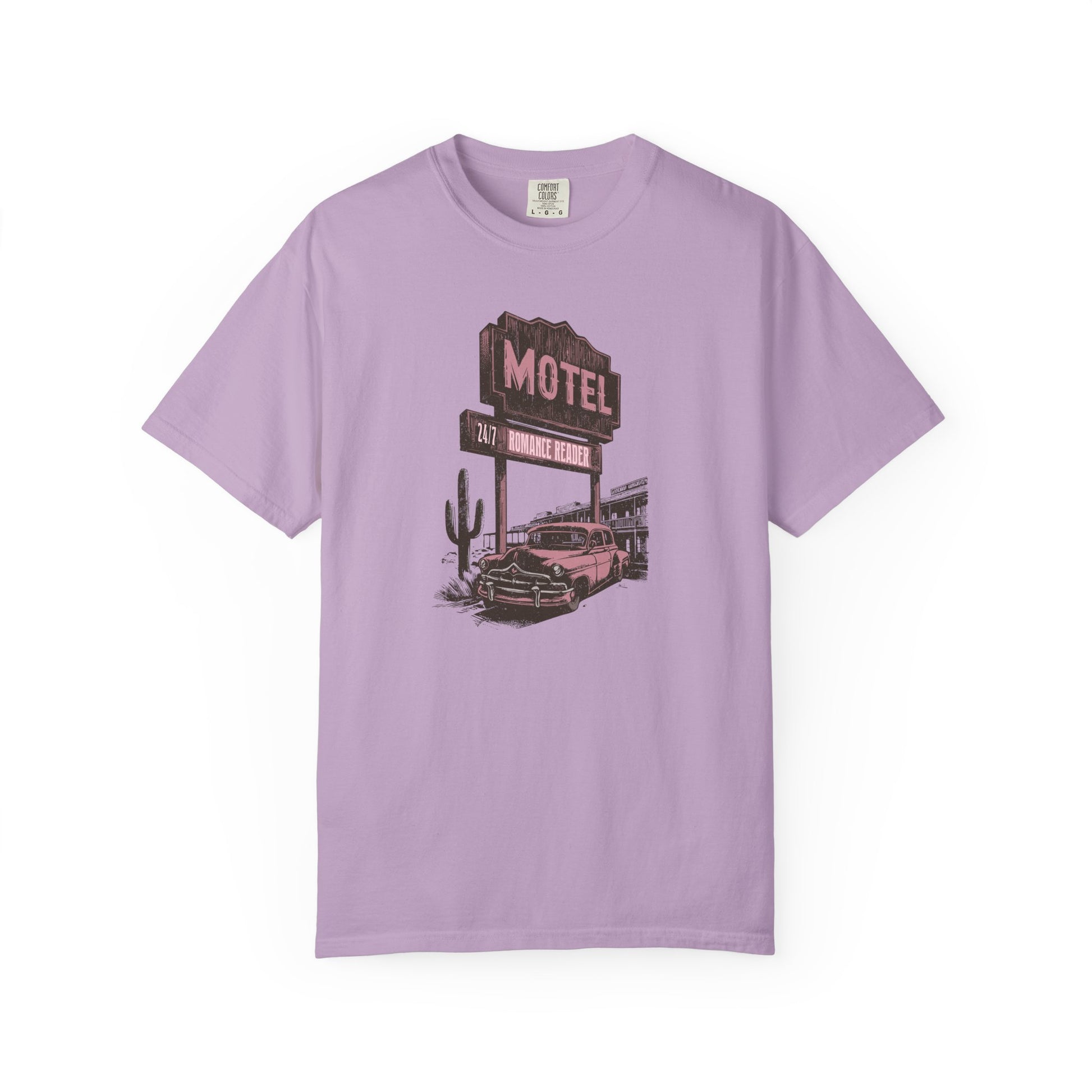 Romance Reader Motel Comfort Colors T-shirt - Thespicyromancebookclub LLC