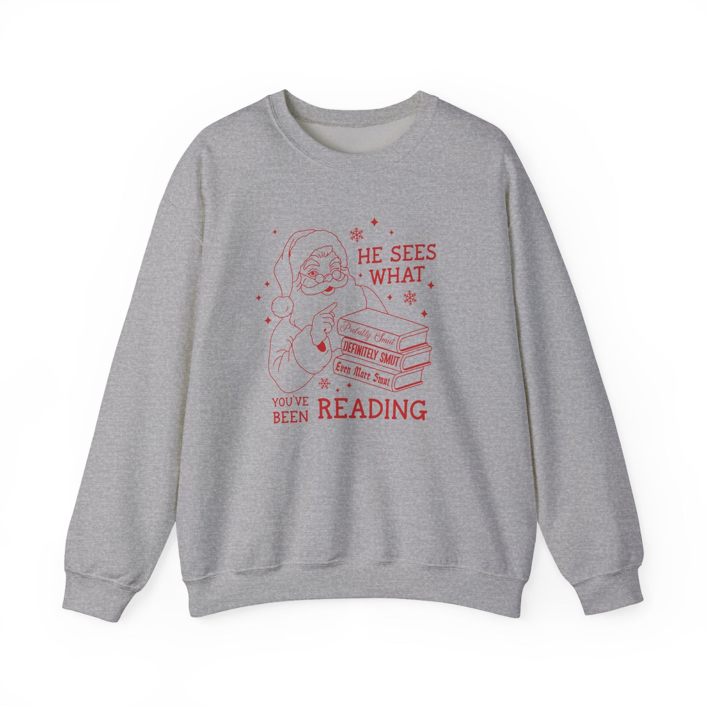 He Sees What You’ve Been Reading  Crewneck Sweathshirt