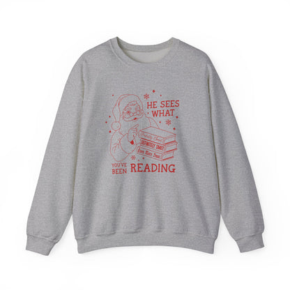 He Sees What You’ve Been Reading  Crewneck Sweathshirt