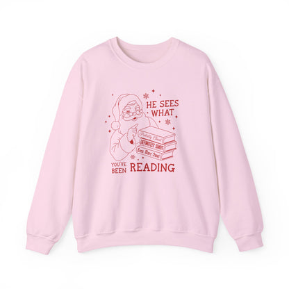 He Sees What You’ve Been Reading  Crewneck Sweathshirt