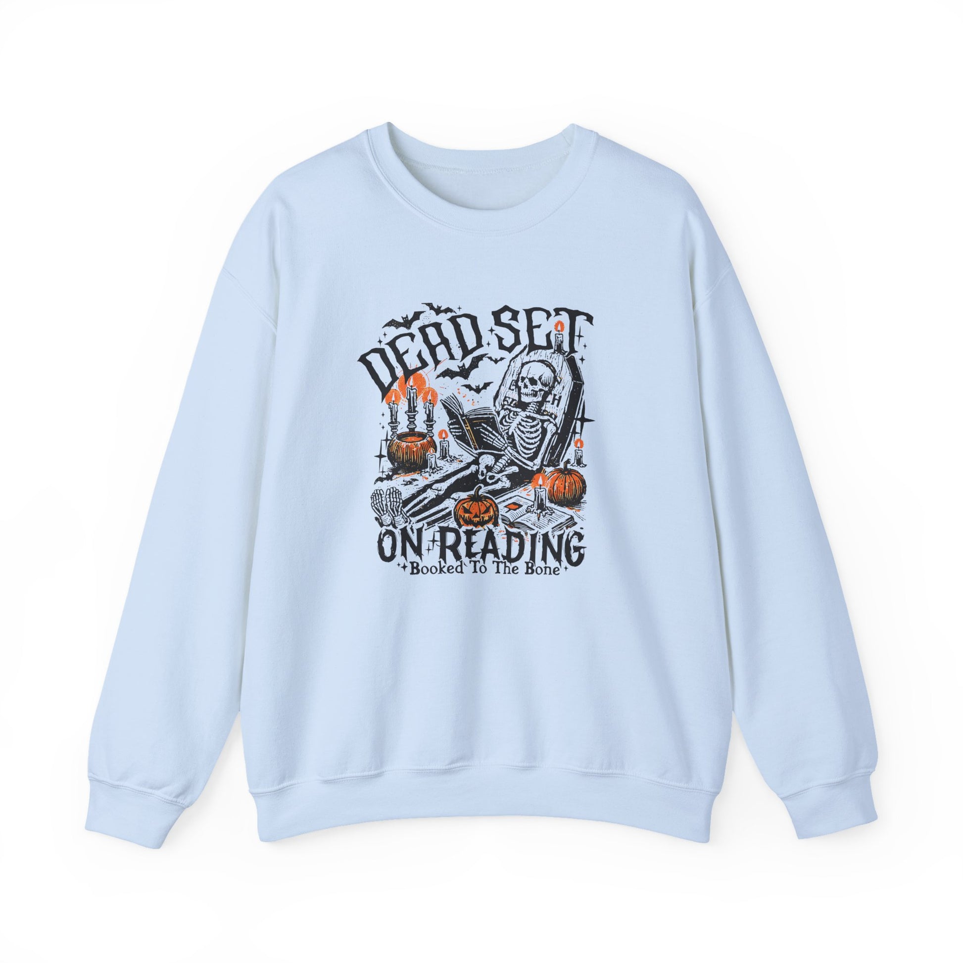 Dead Set On Reading Crewneck Sweatshirt - Thespicyromancebookclub LLC