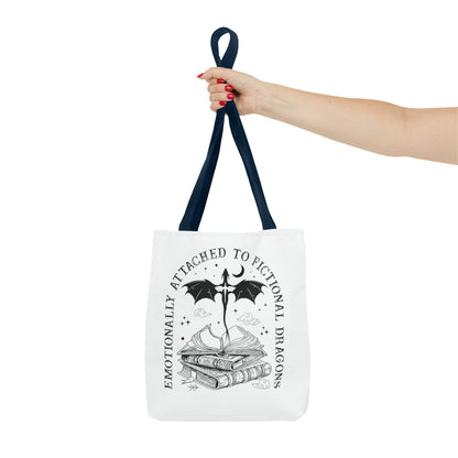 Emotionally Attached to Fictional Dragons Tote Bag