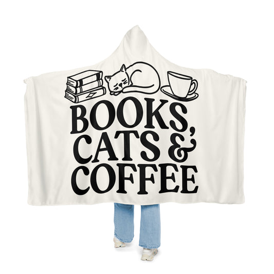 Books, Cats and Coffee Luxe Snuggle Blanket