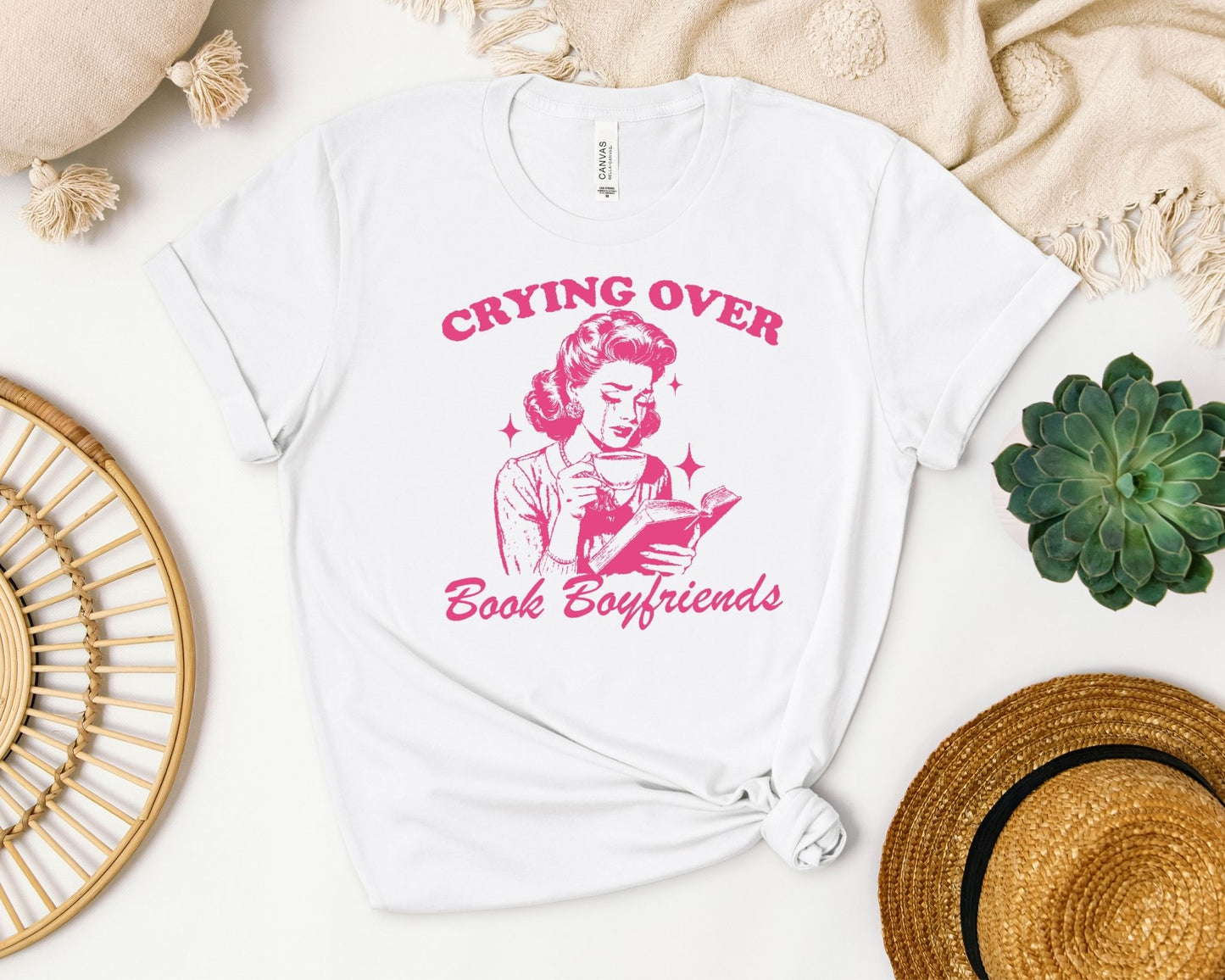 Crying Over Book Boyfriends T-Shirt