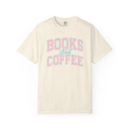 Books and Coffee Comfort Colors T-Shirt - Thespicyromancebookclub LLC