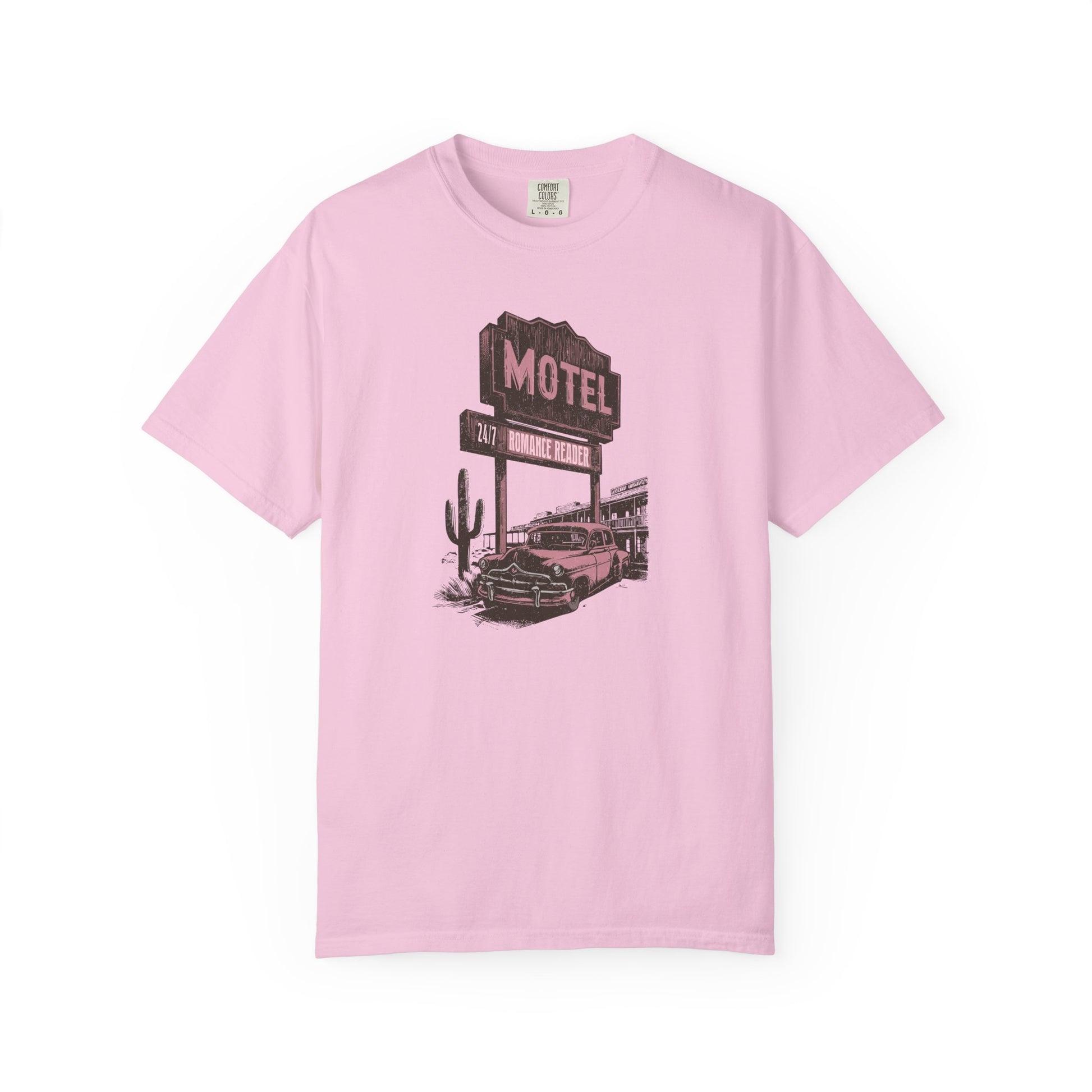Romance Reader Motel Comfort Colors T-shirt - Thespicyromancebookclub LLC
