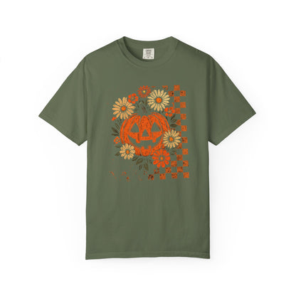 Pumpkin Floral Comfort Colors T-Shirt - Thespicyromancebookclub LLC