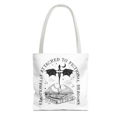 Emotionally Attached to Fictional Dragons Tote Bag