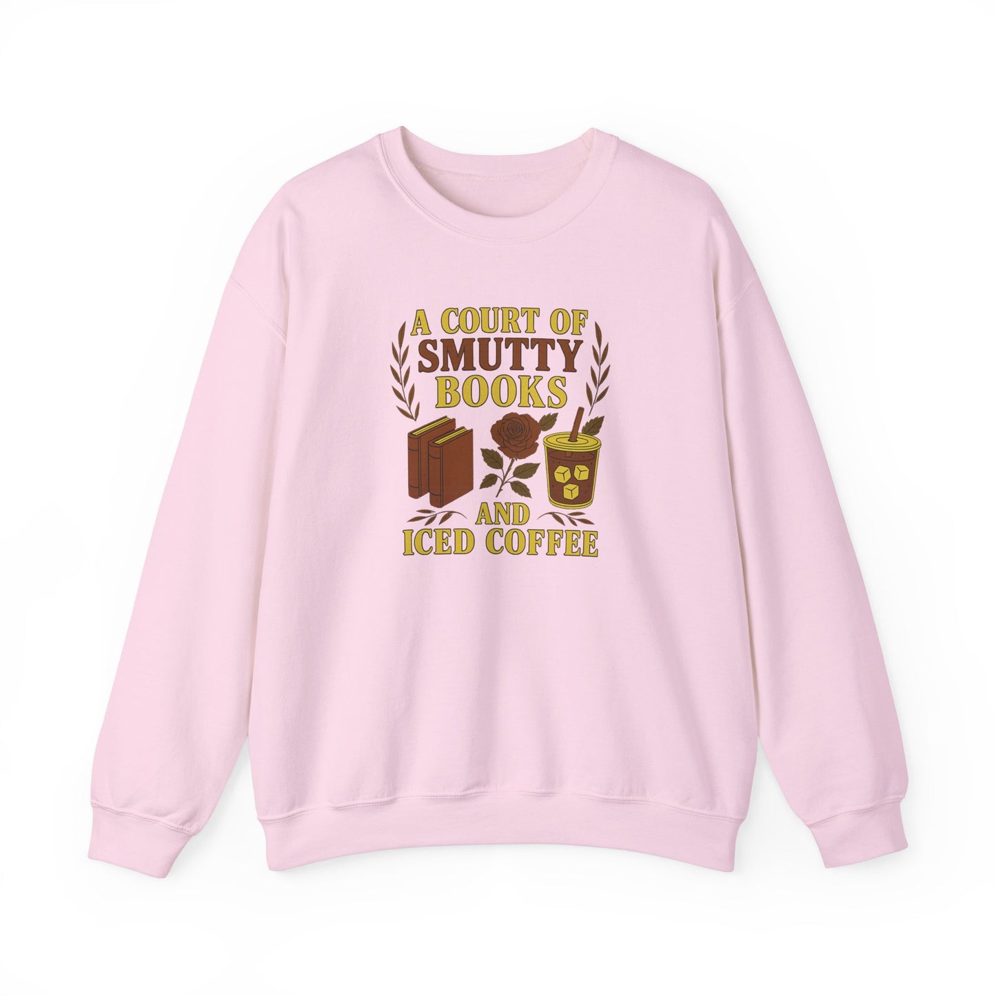 A Court Of Smutty Books and Iced Coffee Crewneck Sweatshirt