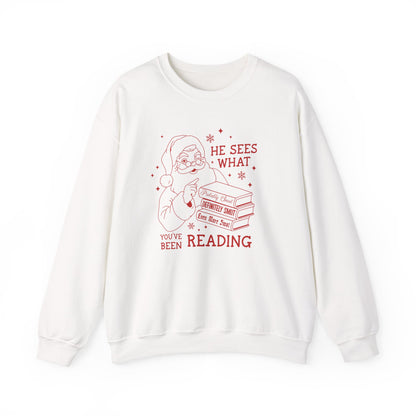 He Sees What You’ve Been Reading  Crewneck Sweathshirt