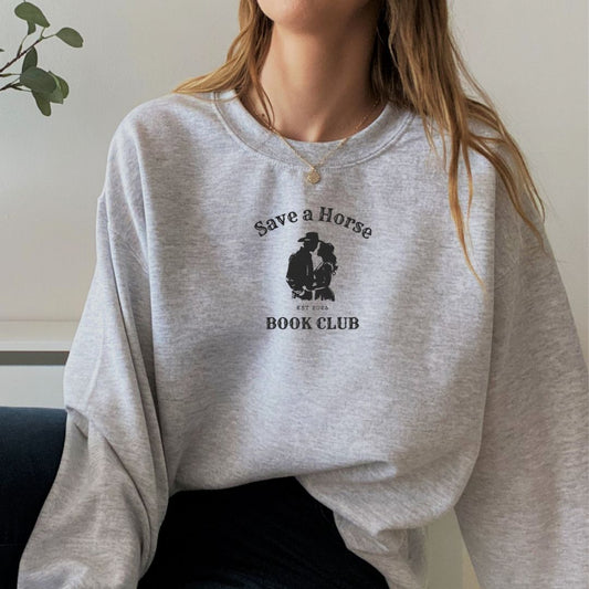 Save a Horse Book Club – Embroidered Crewneck Sweatshirt