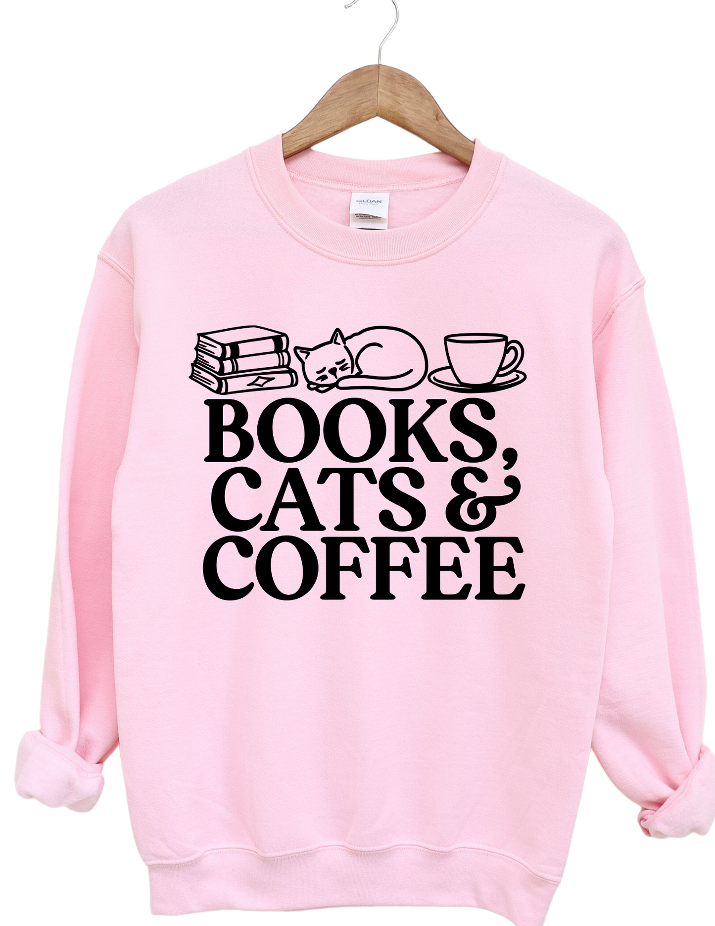 Books,Cats and Coffee Sweatshirt