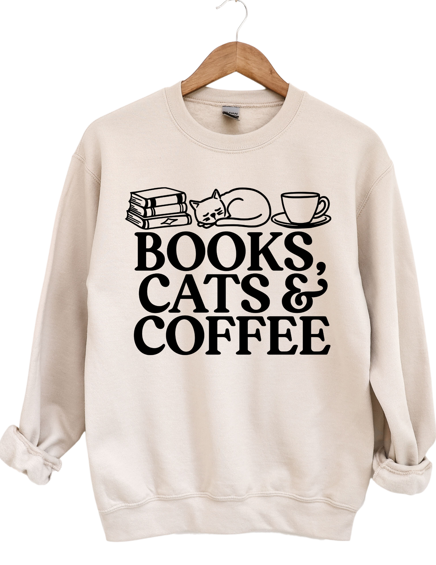 Books,Cats and Coffee Sweatshirt