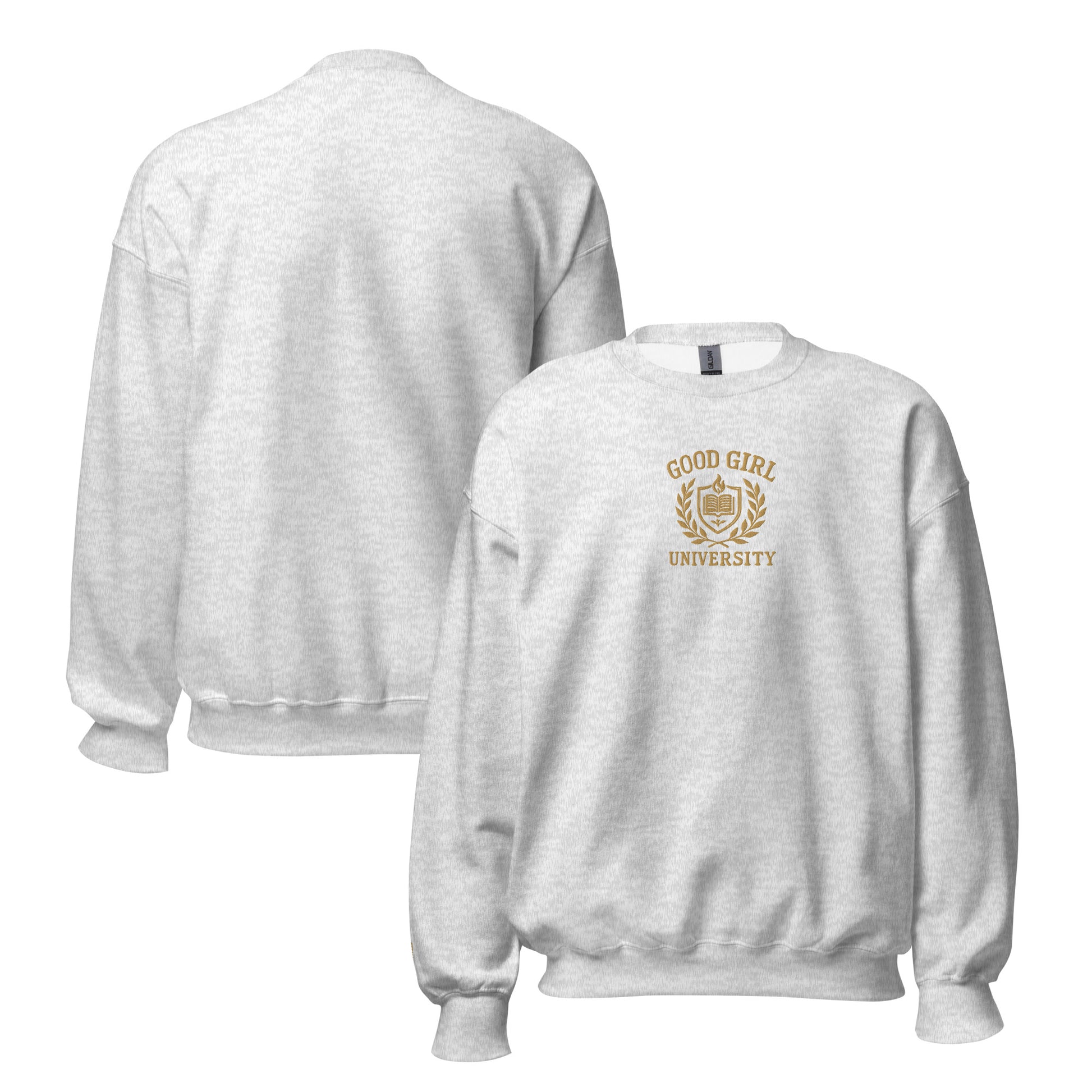 Good Girl University Embroidered Sweatshirt - Thespicyromancebookclub LLC