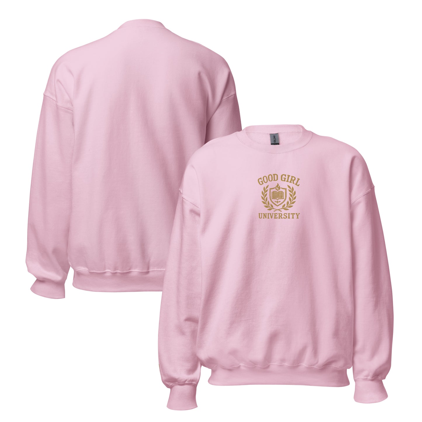Good Girl University Embroidered Sweatshirt - Thespicyromancebookclub LLC