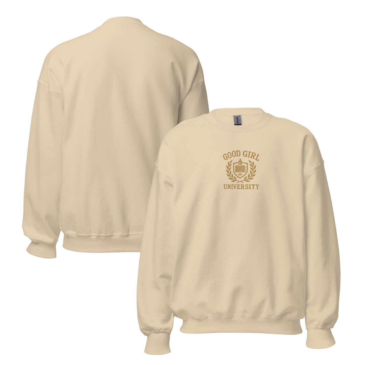 Good Girl University Embroidered Sweatshirt - Thespicyromancebookclub LLC