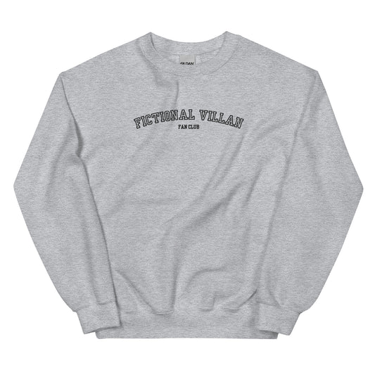 Fictional Villian Fan Club Embroidered Sweatshirt - Thespicyromancebookclub LLC